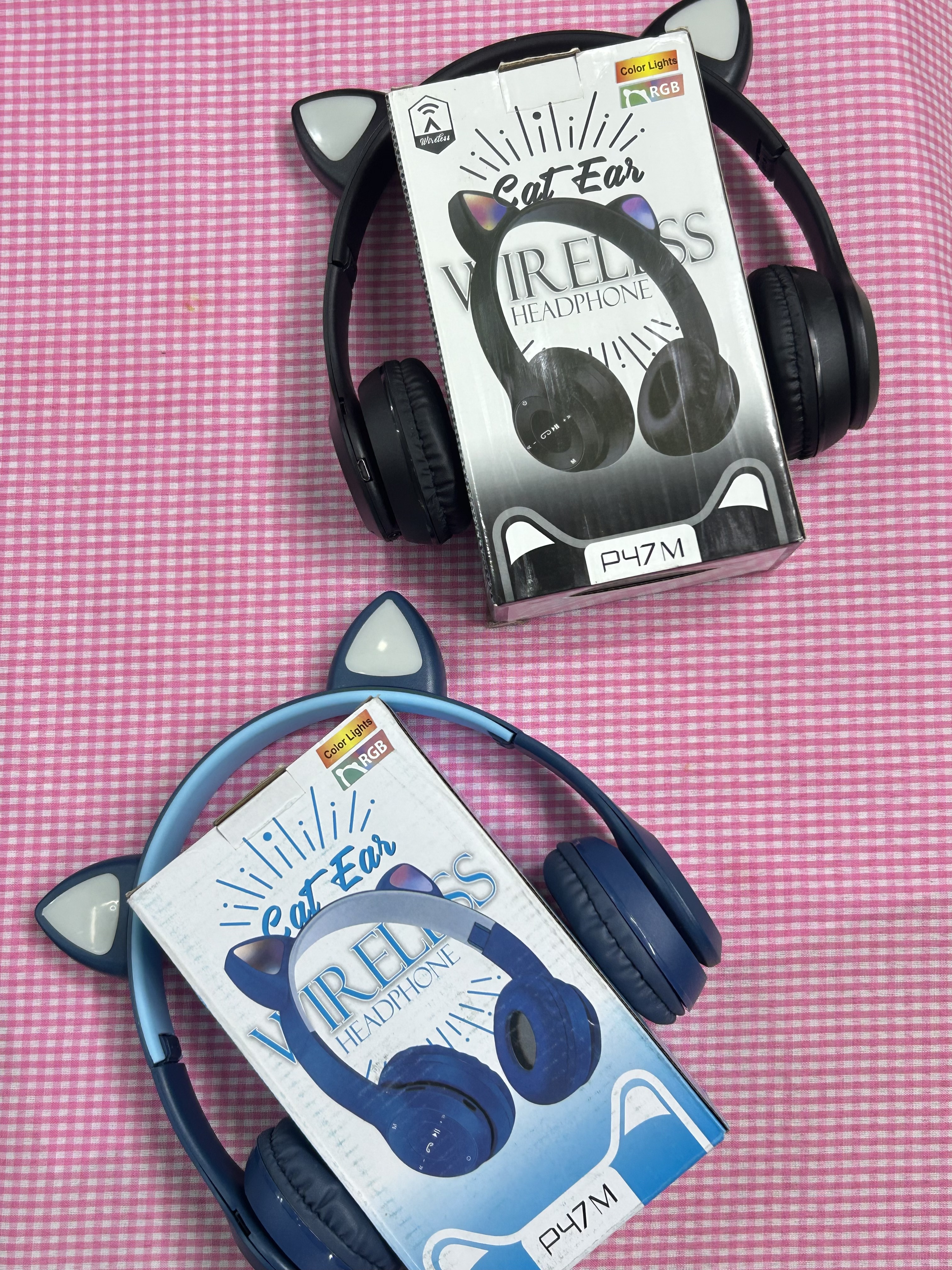 هدفون بلوتوثی گربه‌ای P47M Cat Ear