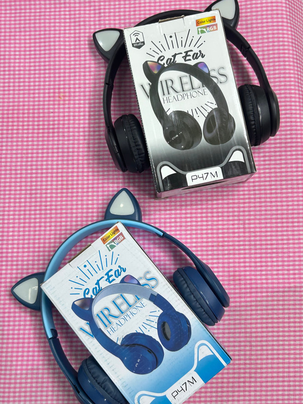 هدفون بلوتوثی گربهای P47M Cat Ear